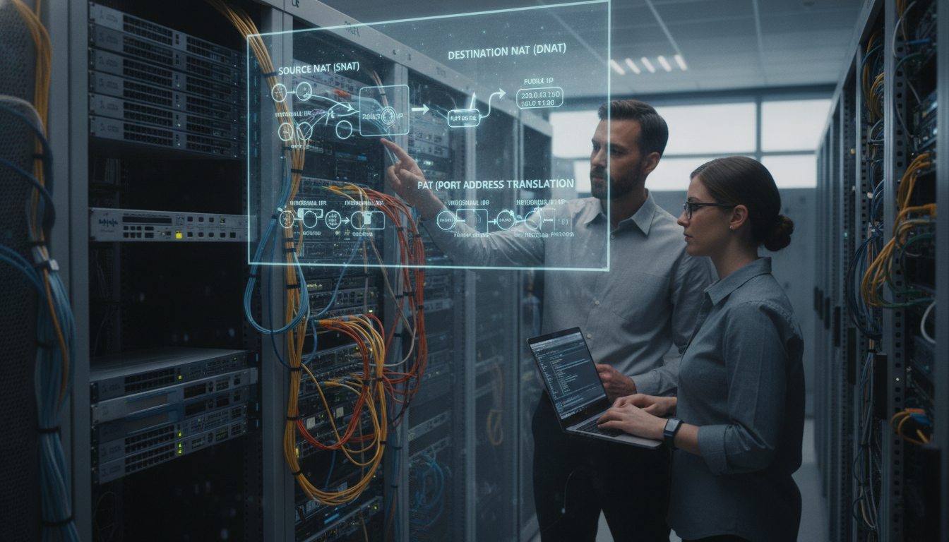 erfahren sie alles über network address translation (nat), seine funktionen und die verschiedenen typen, die in netzwerken verwendet werden, einfach und verständlich erklärt.